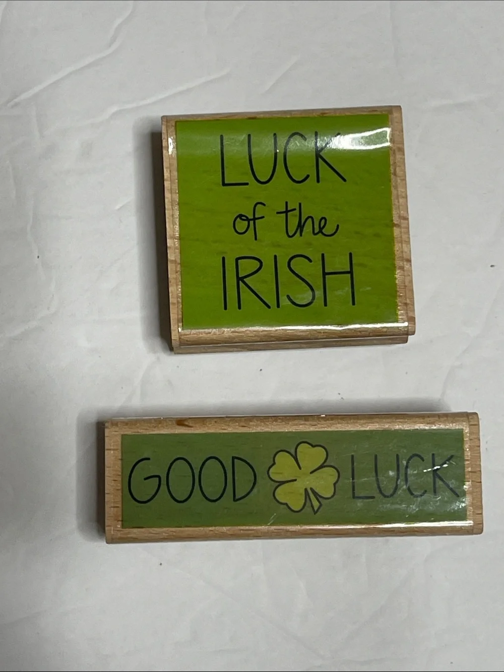 Luck of the Irish & Good Luck Green Wall Plaques - Home Wall Decor